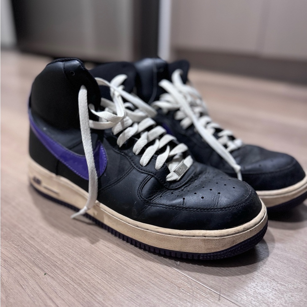 Nike Black and Purple Men's Shoes